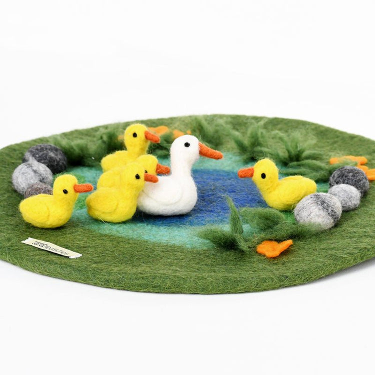 DUCK POND WITH 6 DUCKS PLAY MAT PLAYSCAPE by TARA TREASURES - The Playful Collective