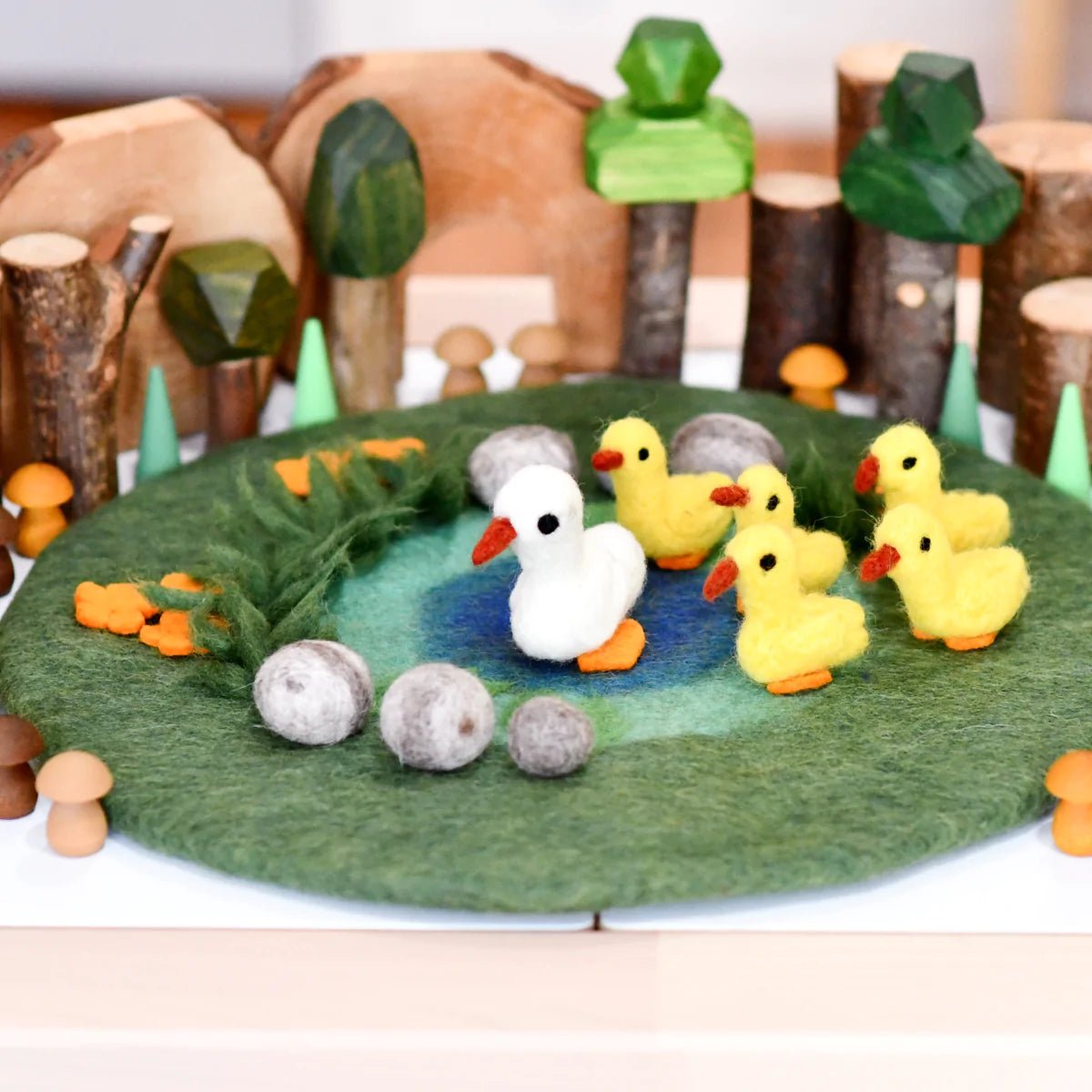 DUCK POND WITH 6 DUCKS PLAY MAT PLAYSCAPE by TARA TREASURES - The Playful Collective