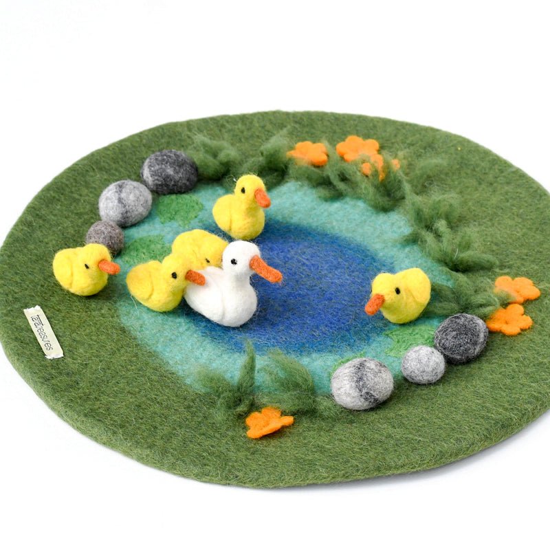 DUCK POND WITH 6 DUCKS PLAY MAT PLAYSCAPE by TARA TREASURES - The Playful Collective