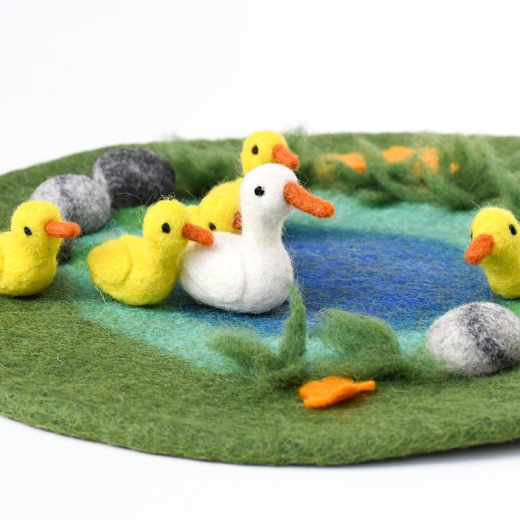 DUCK POND WITH 6 DUCKS PLAY MAT PLAYSCAPE by TARA TREASURES - The Playful Collective