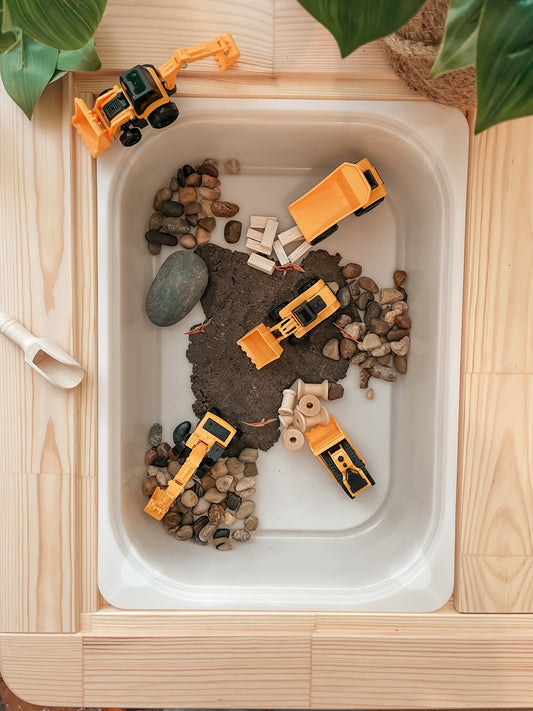 EARTH MOVERS SMALL WORLD SENSORY KIT Include Container by THE PLAYFUL COLLECTIVE - The Playful Collective