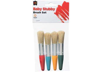 EDUCATIONAL COLOURS | BABY STUBBY BRUSH SET OF 4 by EDUCATIONAL COLOURS - The Playful Collective