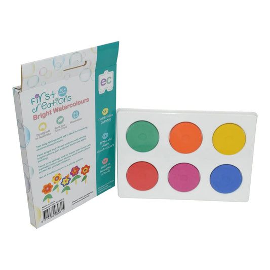 EDUCATIONAL COLOURS | FIRST CREATIONS BRIGHT WATERCOLOURS SET OF 6 by EDUCATIONAL COLOURS - The Playful Collective