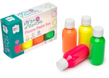 EDUCATIONAL COLOURS | FIRST CREATIONS FLUORO PAINT SET OF 4 by EDUCATIONAL COLOURS - The Playful Collective