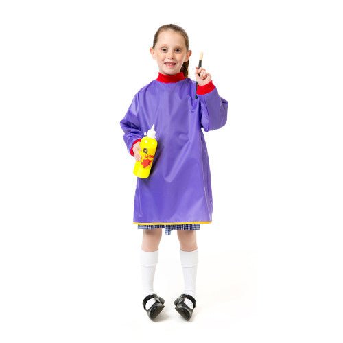 EDUCATIONAL COLOURS | JUNIOR SMOCK - LONG SLEEVE (VARIOUS COLOURS, AGES 5-8) Purple by EDUCATIONAL COLOURS - The Playful Collective