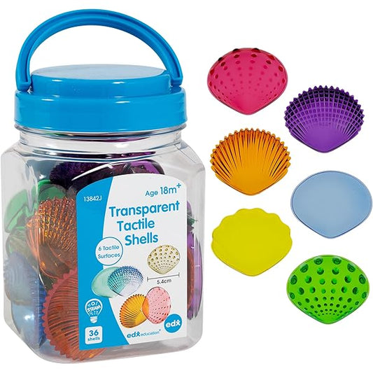 EDUCATIONAL COLOURS | TACTILE SHELLS - SET OF 36 by EDUCATIONAL COLOURS - The Playful Collective