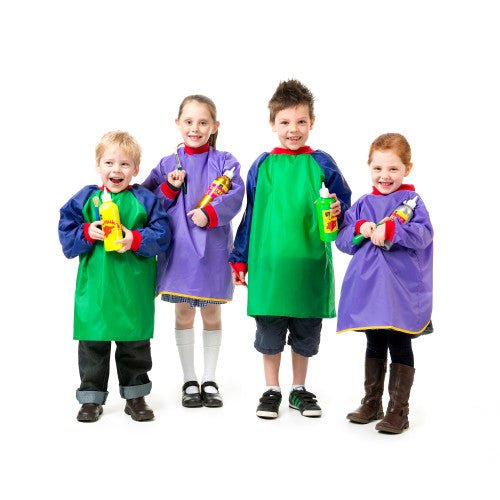 EDUCATIONAL COLOURS | TODDLER SMOCK - LONG SLEEVE (VARIOUS COLOURS, AGES 2-4) Purple by EDUCATIONAL COLOURS - The Playful Collective