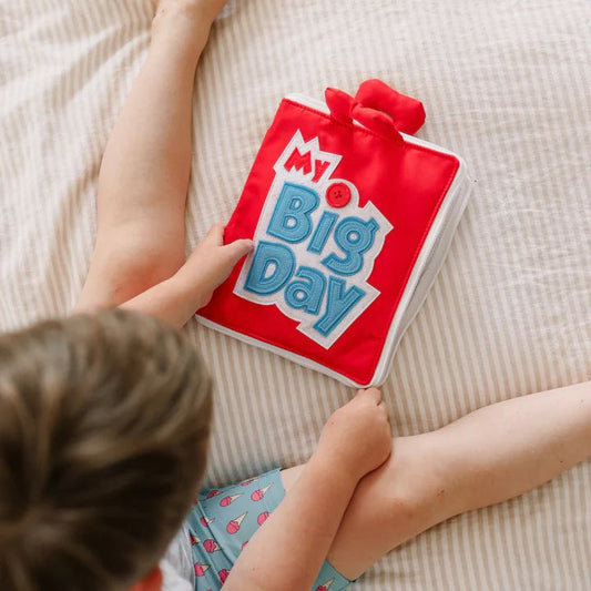 FABRIC QUIET ACTIVITY BOOK - MY BIG DAY (RED COVER) by CURIOUS COLUMBUS - The Playful Collective