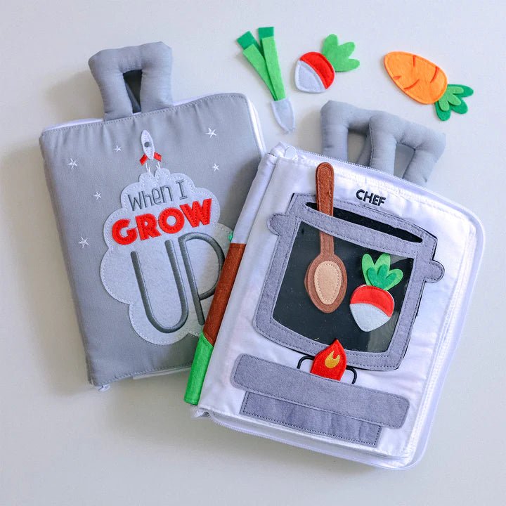 FABRIC QUIET ACTIVITY BOOK - WHEN I GROW UP by CURIOUS COLUMBUS - The Playful Collective