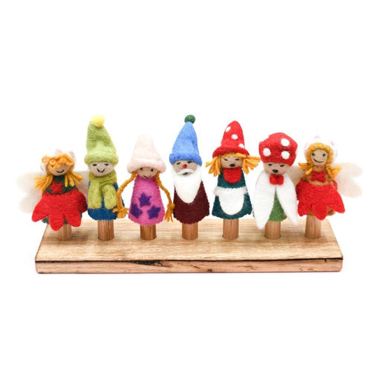 FAIRIES AND GNOMES FINGER PUPPET SET by TARA TREASURES - The Playful Collective