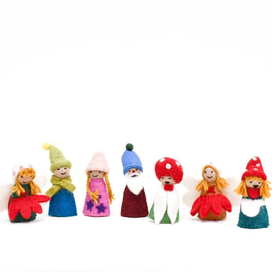 FAIRIES AND GNOMES FINGER PUPPET SET by TARA TREASURES - The Playful Collective