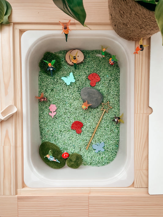 FAIRY GARDEN SMALL WORLD SENSORY KIT Include Container by THE PLAYFUL COLLECTIVE - The Playful Collective