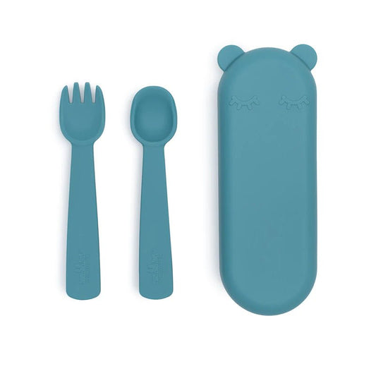 FEEDIE FORK & SPOON SET - BLUE DUSK by WE MIGHT BE TINY - The Playful Collective