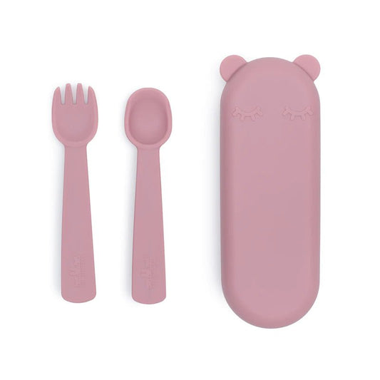 FEEDIE FORK & SPOON SET - DUSTY ROSE by WE MIGHT BE TINY - The Playful Collective