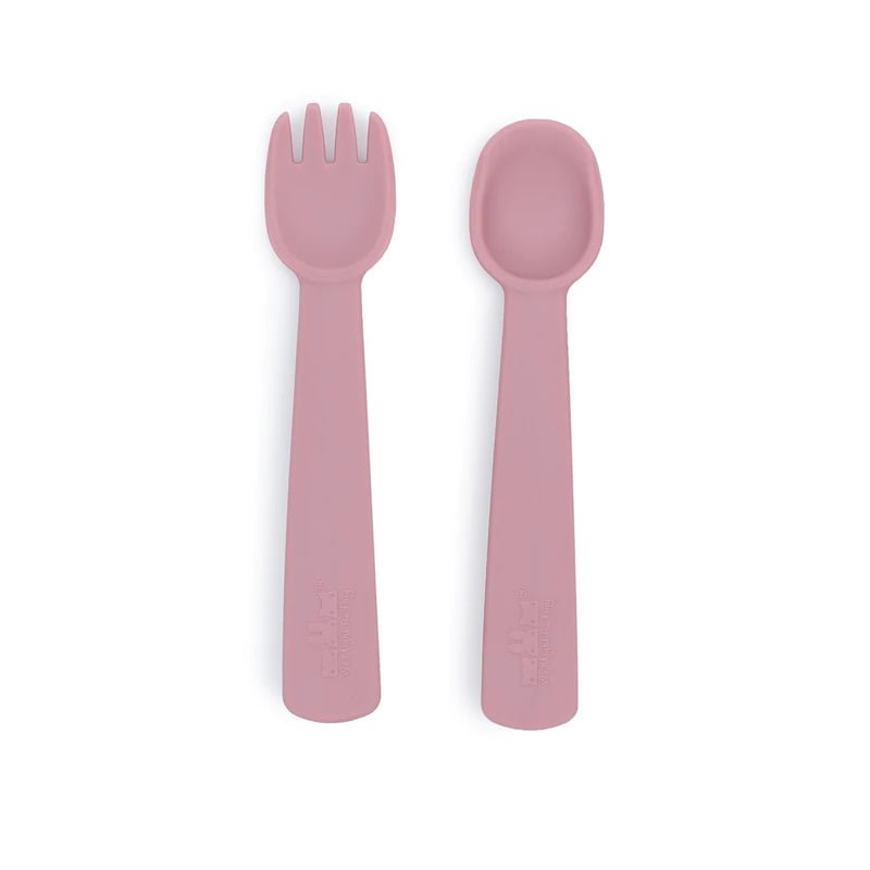 FEEDIE FORK & SPOON SET - DUSTY ROSE by WE MIGHT BE TINY - The Playful Collective