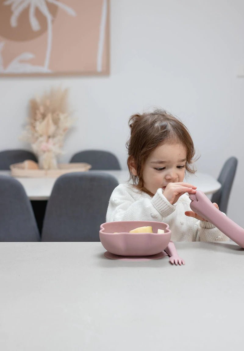 FEEDIE FORK & SPOON SET - DUSTY ROSE by WE MIGHT BE TINY - The Playful Collective