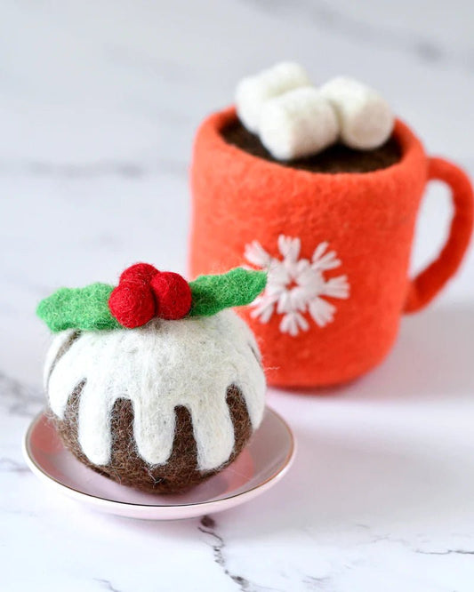 FELT CHRISTMAS PUDDING (ROUND) by TARA TREASURES - The Playful Collective