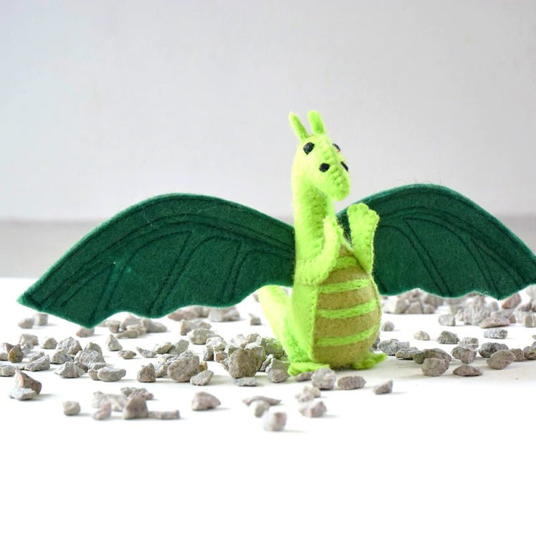 FELT DRAGON TOY - GREEN by TARA TREASURES - The Playful Collective