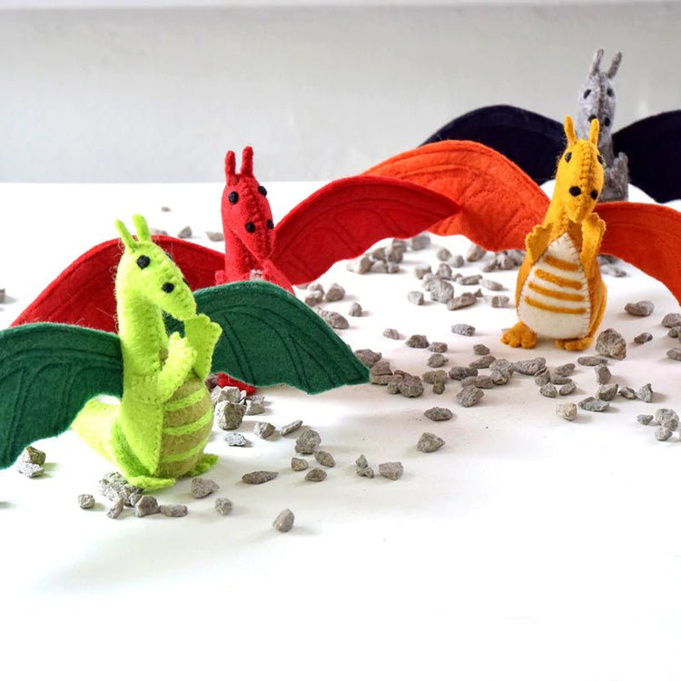 FELT DRAGON TOY - GREEN by TARA TREASURES - The Playful Collective