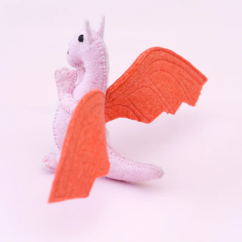 FELT DRAGON TOY - PINK by TARA TREASURES - The Playful Collective