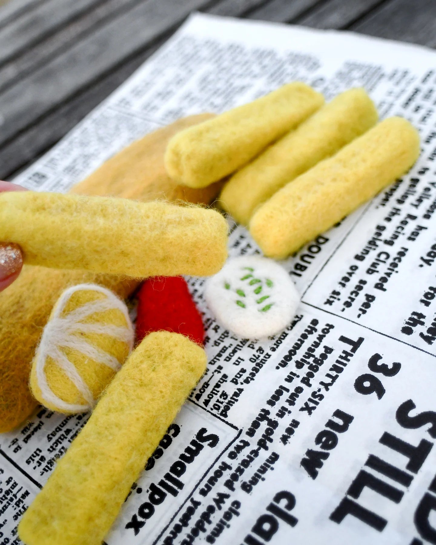 FELT FISH AND CHIPS STACK by TARA TREASURES - The Playful Collective