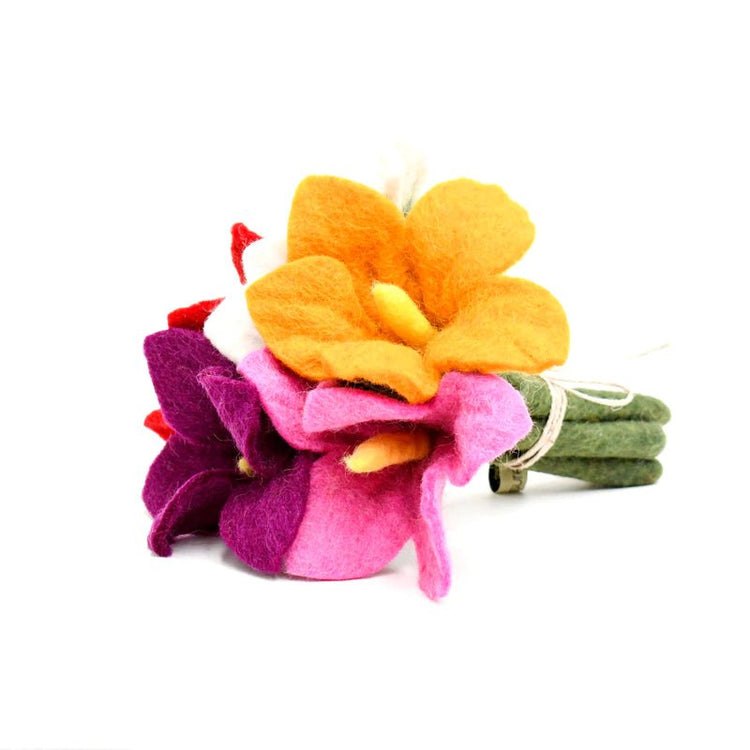 FELT FLOWERS SET OF 5 (SET B) by TARA TREASURES - The Playful Collective