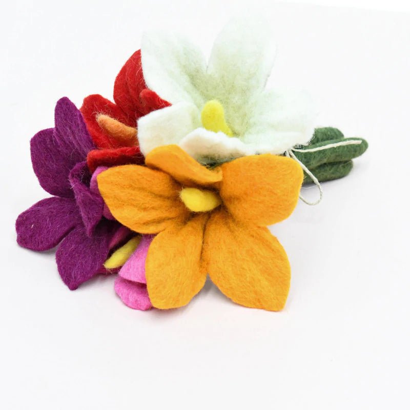 FELT FLOWERS SET OF 5 (SET B) by TARA TREASURES - The Playful Collective