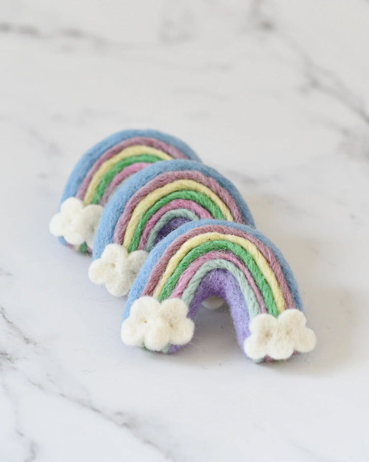 FELT PASTEL RAINBOWS (SET of 3) by TARA TREASURES - The Playful Collective