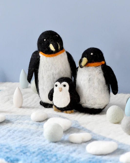 FELT PENGUIN FAMILY (SET OF 3) by TARA TREASURES - The Playful Collective