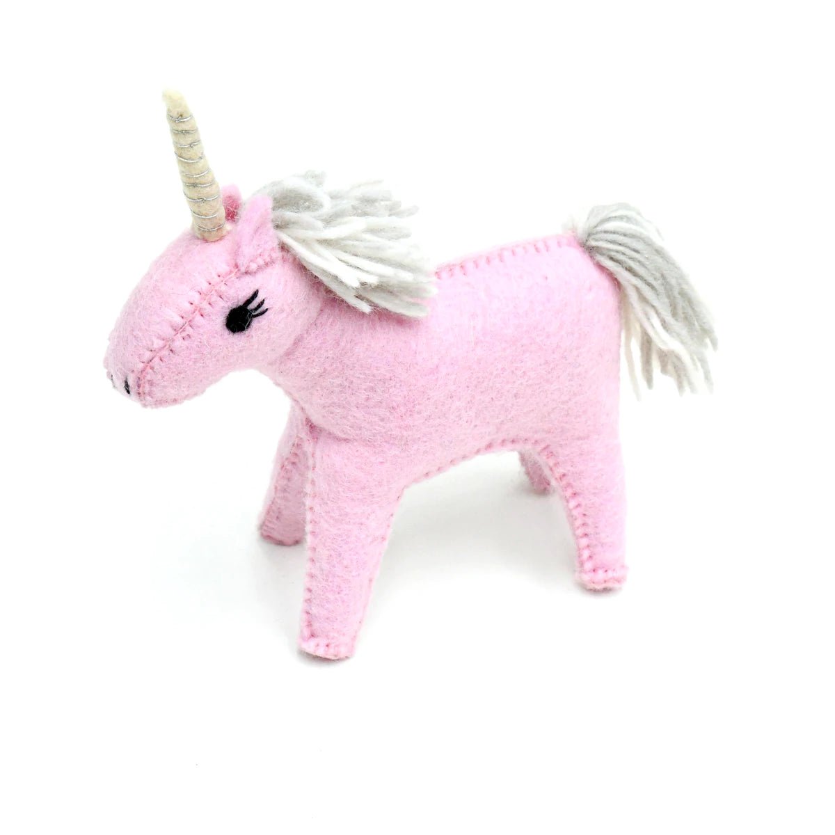 FELT PINK UNICORN TOY by TARA TREASURES - The Playful Collective