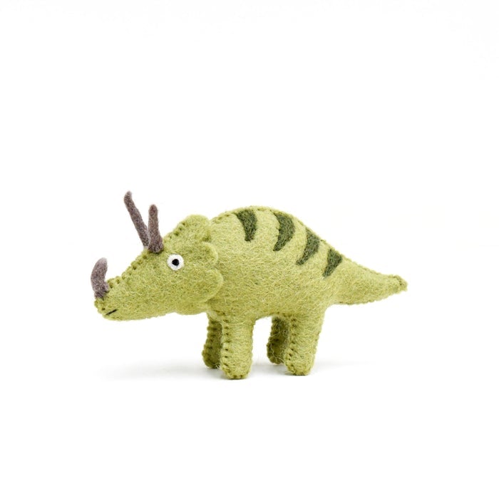 FELT TRICERATOPS DINOSAUR TOY by TARA TREASURES - The Playful Collective