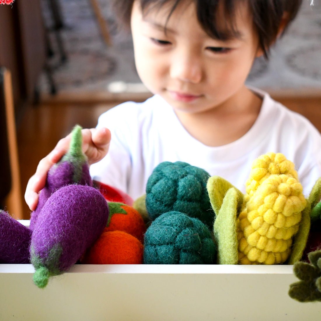 FELT VEGETABLES AND FRUITS - SET B (11 PIECES) by TARA TREASURES - The Playful Collective