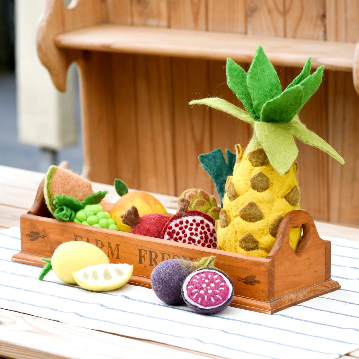 FELT VEGETABLES AND FRUITS - SET D (12 PIECES) by TARA TREASURES - The Playful Collective