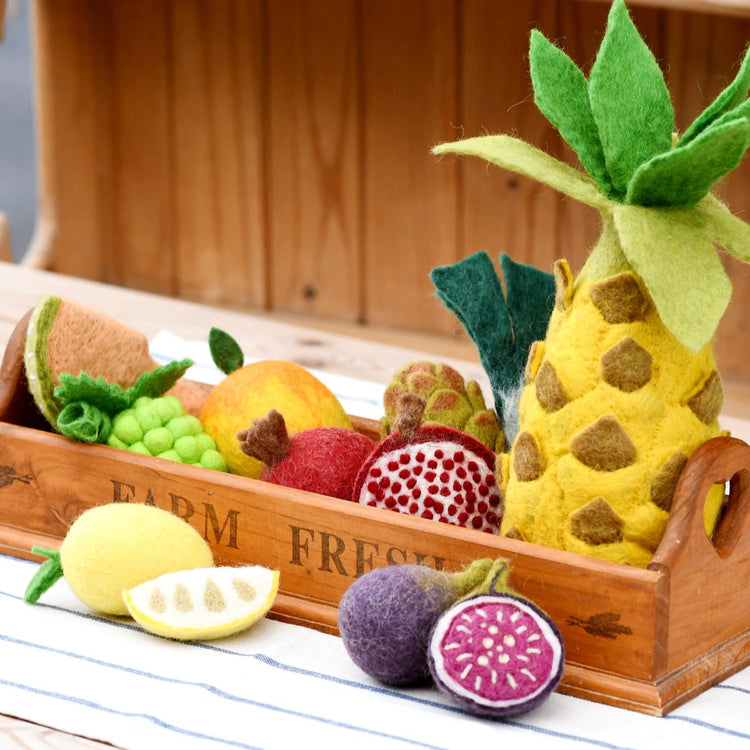 FELT VEGETABLES AND FRUITS - SET D (12 PIECES) by TARA TREASURES - The Playful Collective