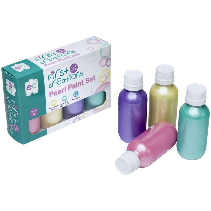 FIRST CREATIONS PEARL PAINT SET OF 4 by EDUCATIONAL COLOURS - The Playful Collective