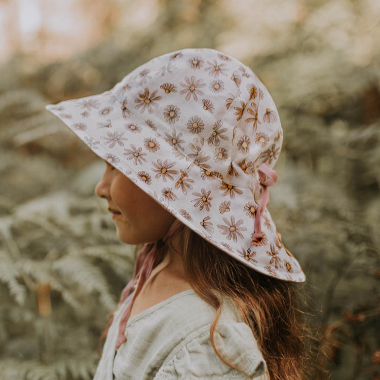 GIRLS REVERSIBLE SUN HAT - PAIGE/ROSA 6-12 mth / 46 - 50cm / S by BEDHEAD HATS - The Playful Collective