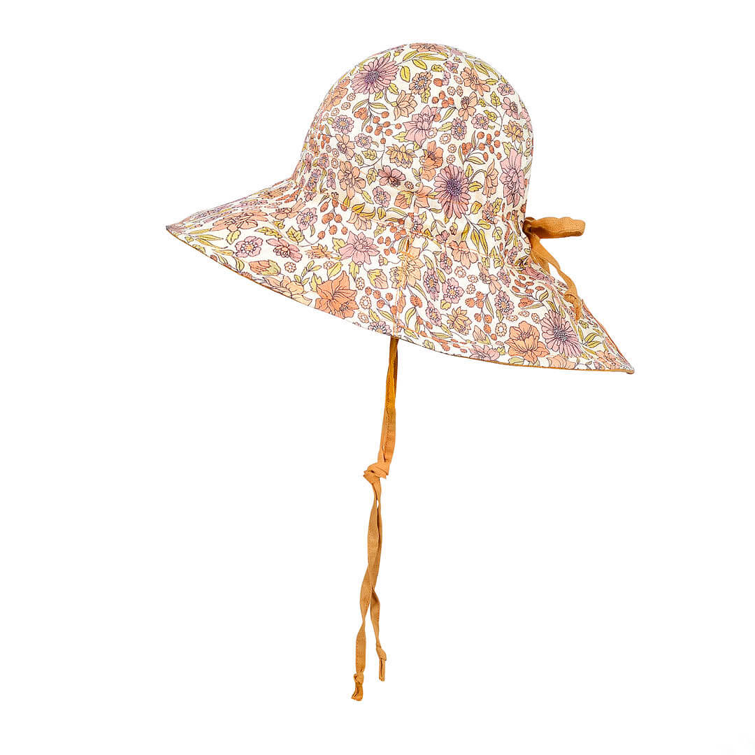 GIRLS 'WANDERER' REVERSIBLE PANELLED BUCKET SUN HAT - MATILDA / MAIZE 1-3 years / 50 - 54cm / M by BEDHEAD HATS - The Playful Collective