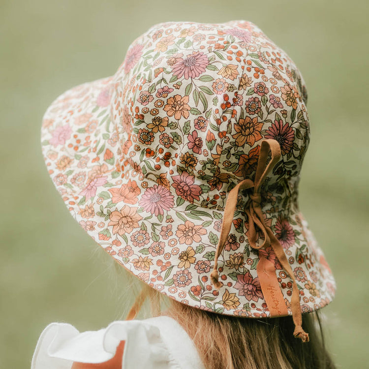 GIRLS 'WANDERER' REVERSIBLE PANELLED BUCKET SUN HAT - MATILDA / MAIZE 1-3 years / 50 - 54cm / M by BEDHEAD HATS - The Playful Collective