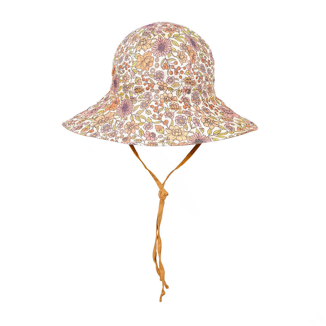 GIRLS 'WANDERER' REVERSIBLE PANELLED BUCKET SUN HAT - MATILDA / MAIZE 1-3 years / 50 - 54cm / M by BEDHEAD HATS - The Playful Collective