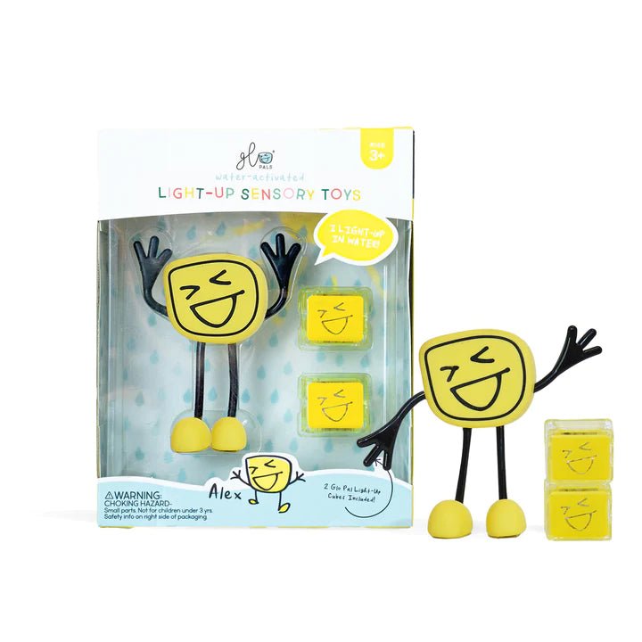 GLO PALS LIGHT-UP SENSORY CUBES - ALEX (YELLOW) GLO PAL by GLO PALS - The Playful Collective