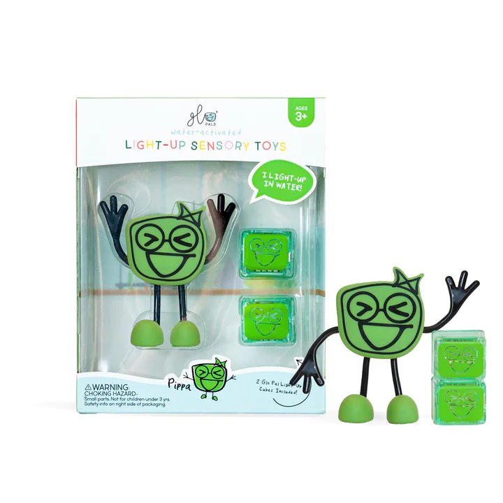 GLO PALS LIGHT-UP SENSORY CUBES - PIPPA (GREEN) GLO PAL by GLO PALS - The Playful Collective