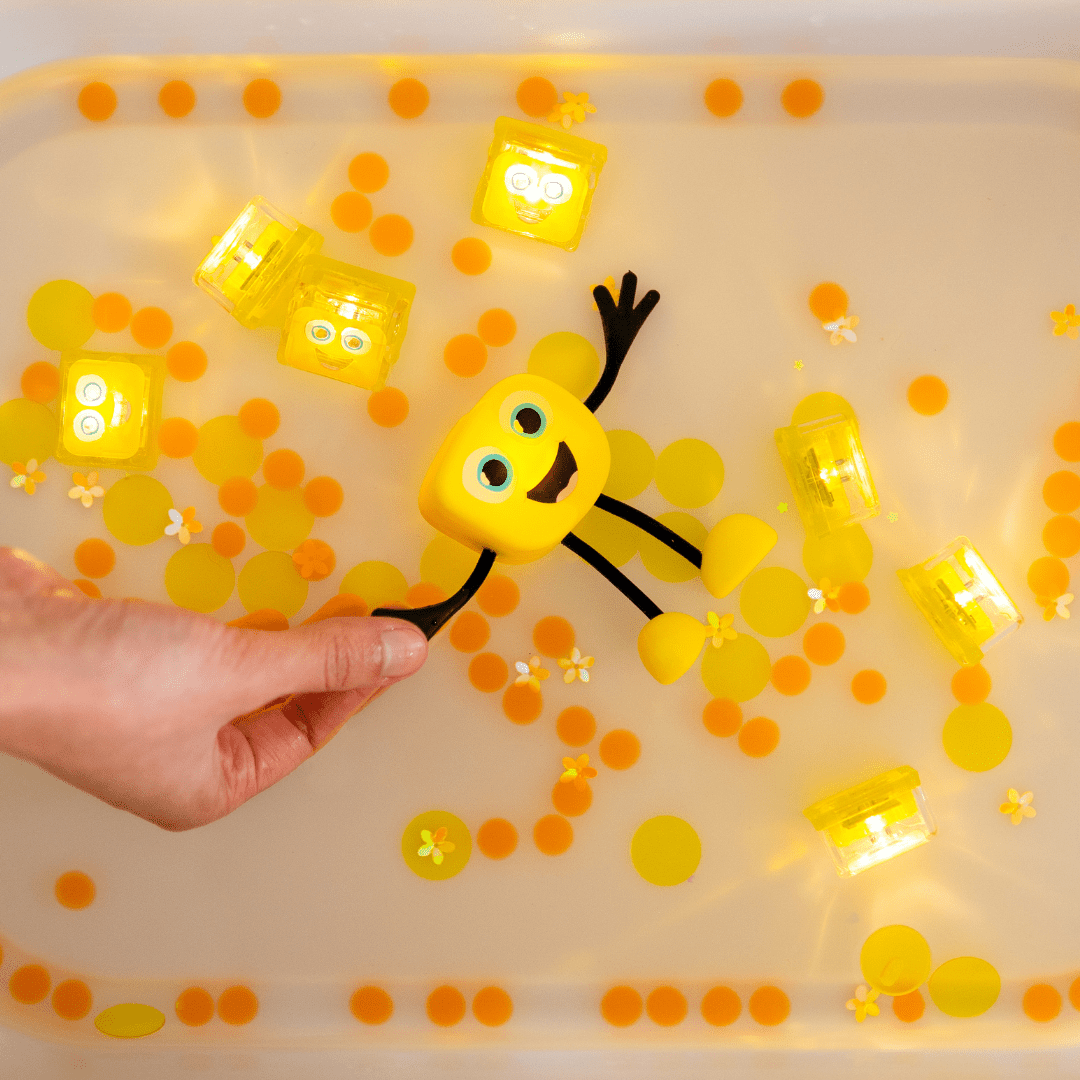 GLO PALS | *NEW DESIGN* LIGHT-UP SENSORY CUBES - ALEX (YELLOW) *PRE-ORDER* by GLO PALS - The Playful Collective
