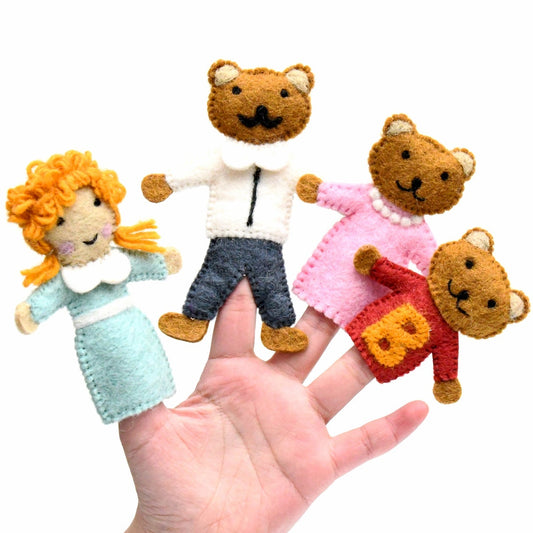 GOLDILOCKS AND THE THREE BEARS FINGER PUPPET SET by TARA TREASURES - The Playful Collective
