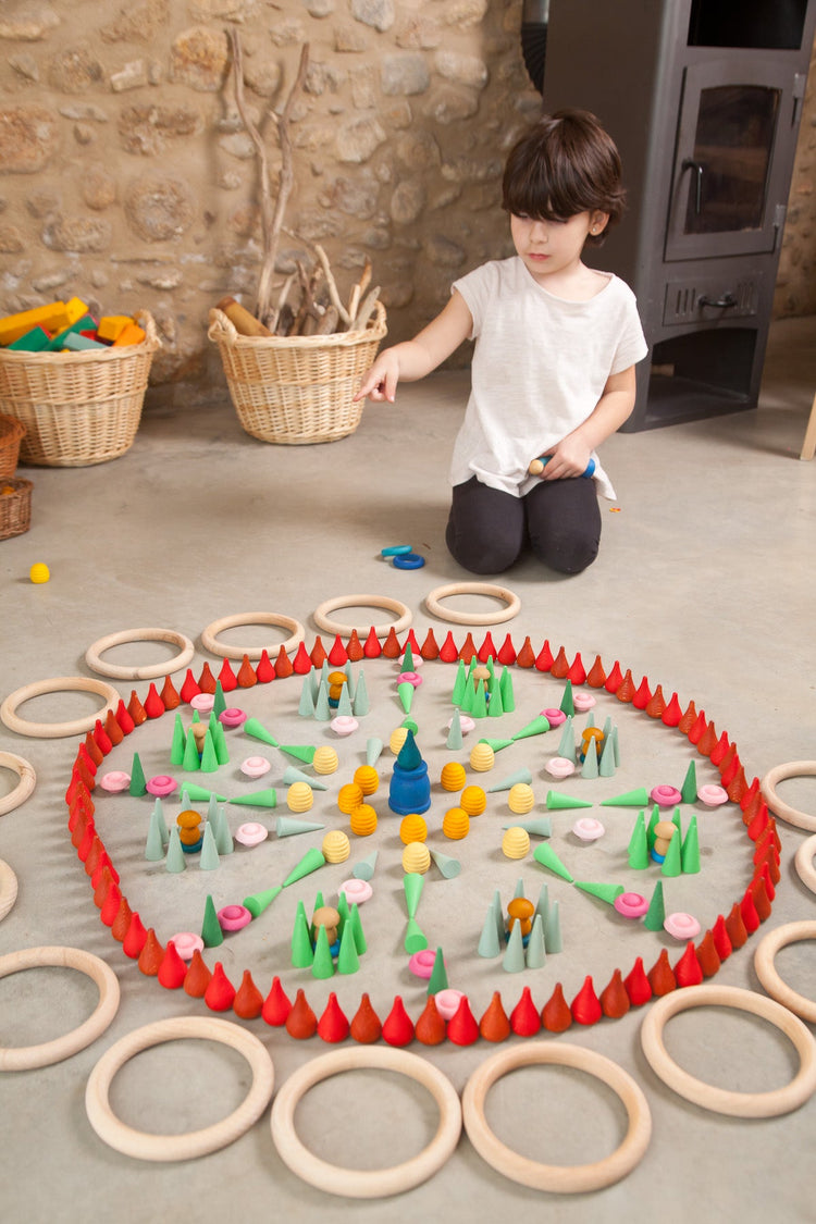 GRAPAT MANDALA GREEN LITTLE CONES by GRAPAT - The Playful Collective