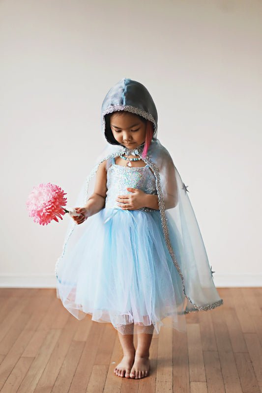 GREAT PRETENDERS | BLUE & SILVER SNOW QUEEN CAPE - SIZE 3-4 by GREAT PRETENDERS - The Playful Collective