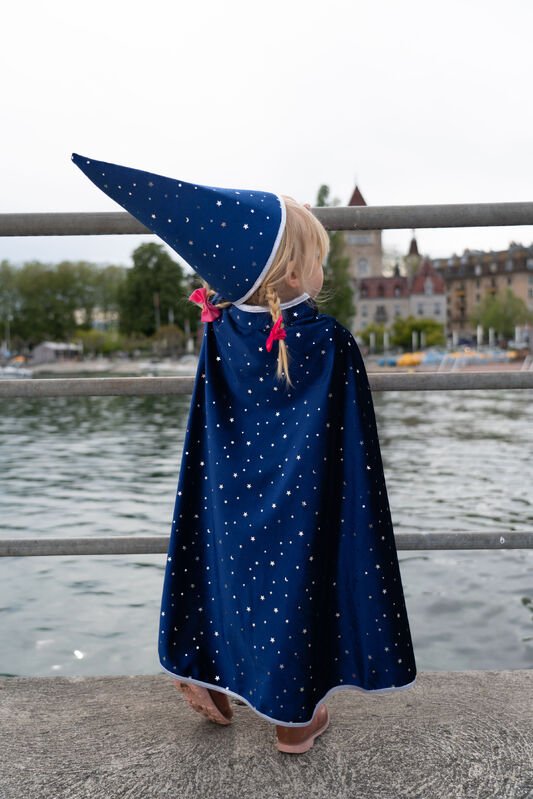 GREAT PRETENDERS | BLUE & SILVER SPARKLE WIZARD CAPE & HAT - SIZE 3+ by GREAT PRETENDERS - The Playful Collective
