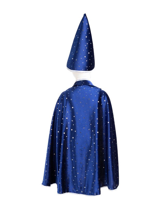 GREAT PRETENDERS | BLUE & SILVER SPARKLE WIZARD CAPE & HAT - SIZE 3+ by GREAT PRETENDERS - The Playful Collective