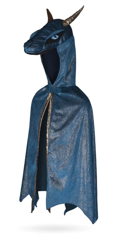 GREAT PRETENDERS | TEAL & GOLD STARRY NIGHT DRAGON HOODED CAPE - SIZE 5-6 by GREAT PRETENDERS - The Playful Collective