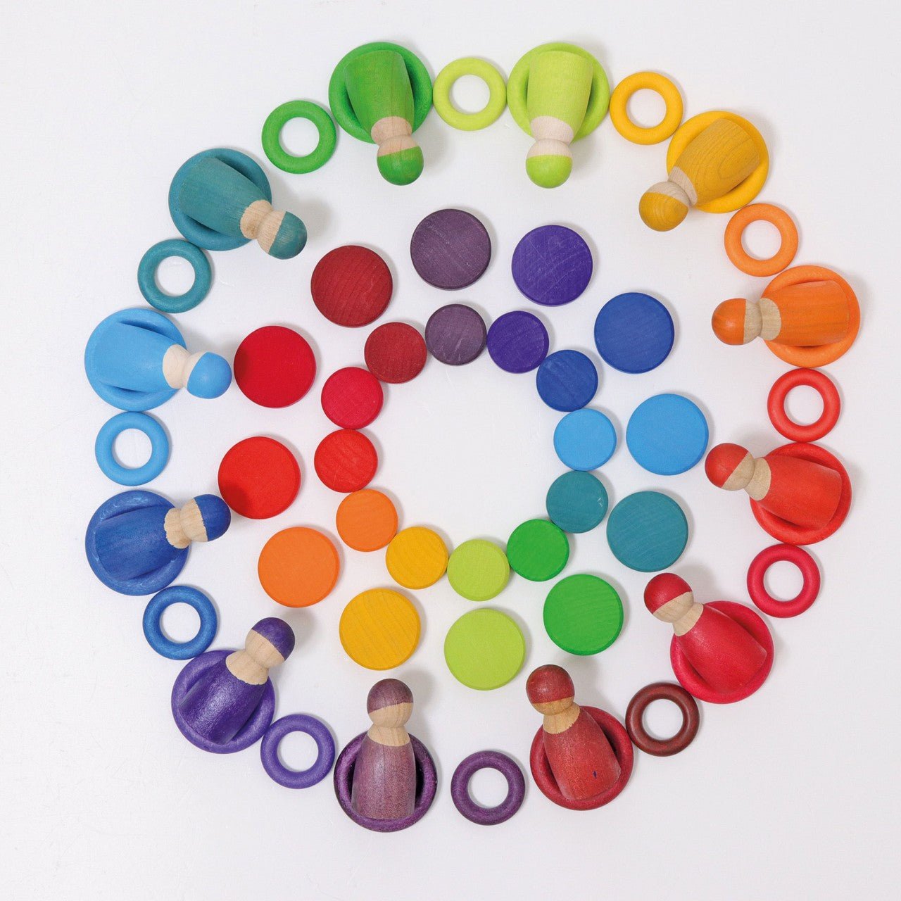 GRIMM'S | 12 RAINBOW FRIENDS - RAINBOW by GRIMM'S WOODEN TOYS - The Playful Collective