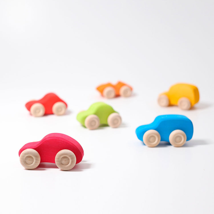 GRIMM'S | CARS COLOURED - SET OF 6 by GRIMM'S WOODEN TOYS - The Playful Collective